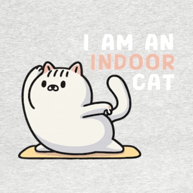 Indoor Person & Anti Social Gift! Funny Cute Indoor Cat by poppoplover